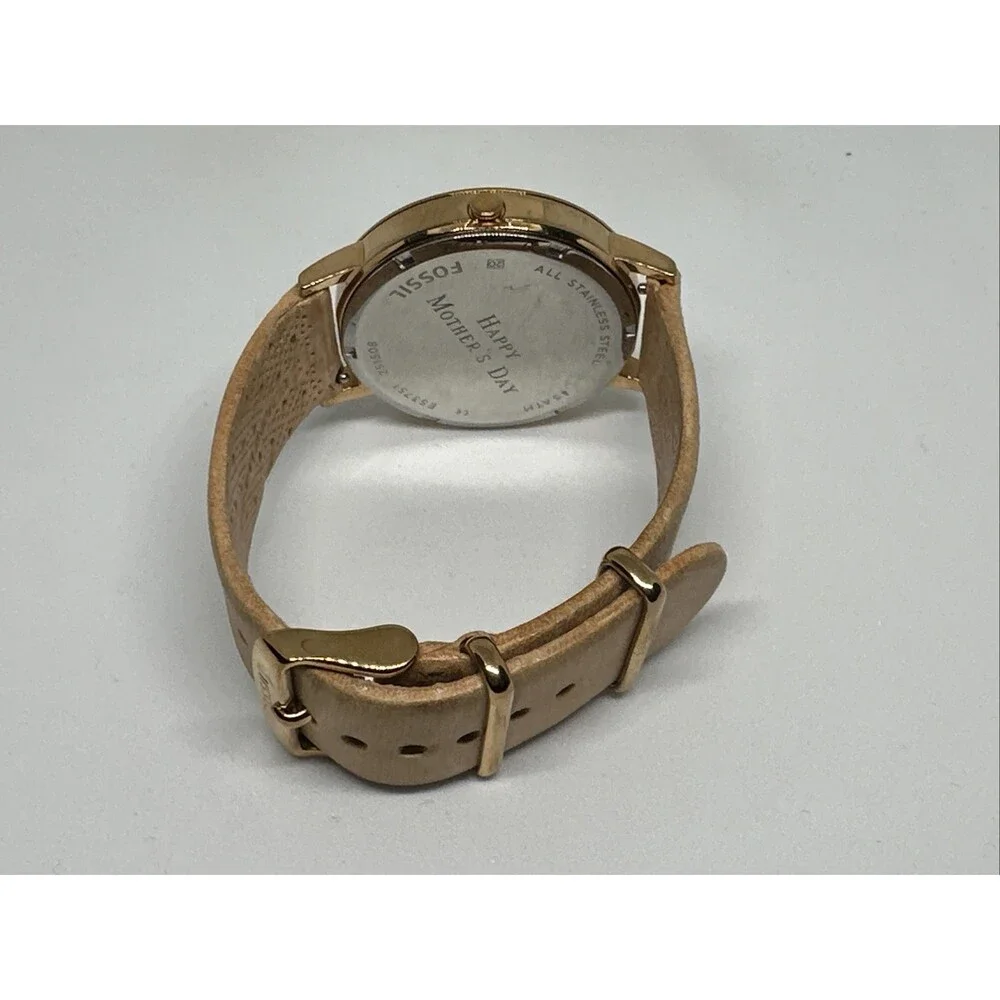 Fossil Vintage Muse ES3751 Women's Beige Leather Analog Dial Quartz Watch HME542